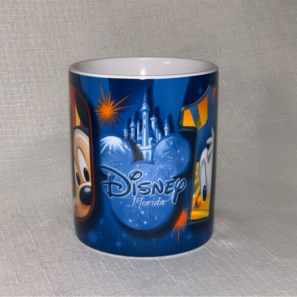 Disney WDW Mickey Mouse Graphic Coffee Mug Tea Collectible 2012 Florida Donald - Picture 1 of 7
